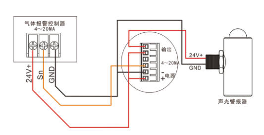 可燃?xì)怏w探測器怎么接線